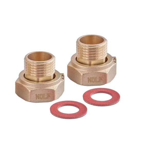Комплект для подключения счетчика воды с накидной гайкой Nolf NFC.460-SET - 1/2