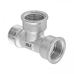 Трійник Nolf NFC.T06FFM-N-1/2''FFM нікельований (NF3295)