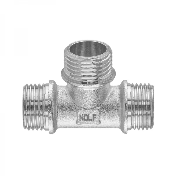 Трійник Nolf NFC.T06MMM-N-1/2''MMM нікельований (NF3299)