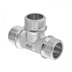 Трійник Nolf NFC.T06MMM-N-1/2''MMM нікельований (NF3299)