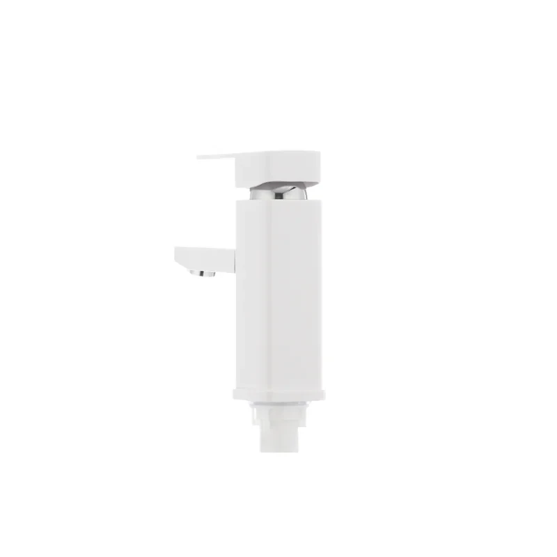 Змішувач для умивальника Plamix Kub-001 білий (без підводки) (PM0008)