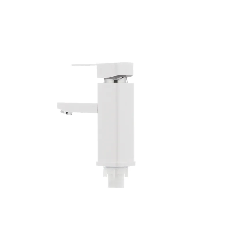 Змішувач для умивальника Plamix Kub-001 білий (без підводки) (PM0008)