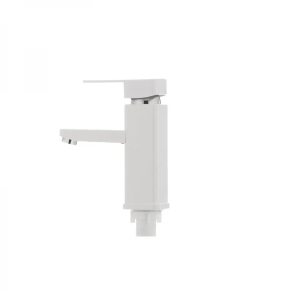 Смеситель для умывальника Plamix Kub-001 белый (без подводки) (PM0008)