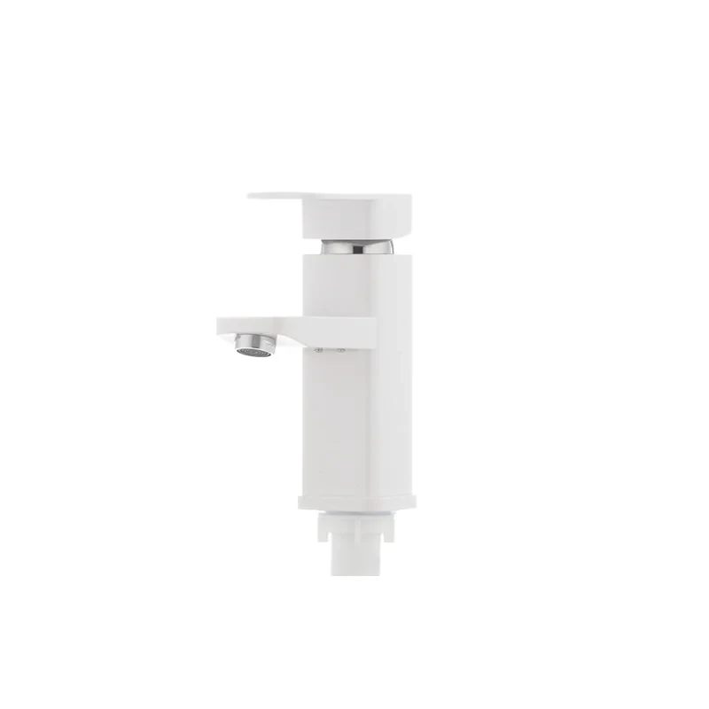 Змішувач для умивальника Plamix Kub-001 білий (без підводки) (PM0008)