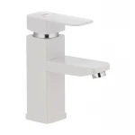 Смеситель для умывальника Plamix Kub-001 белый (без подводки) (PM0008)