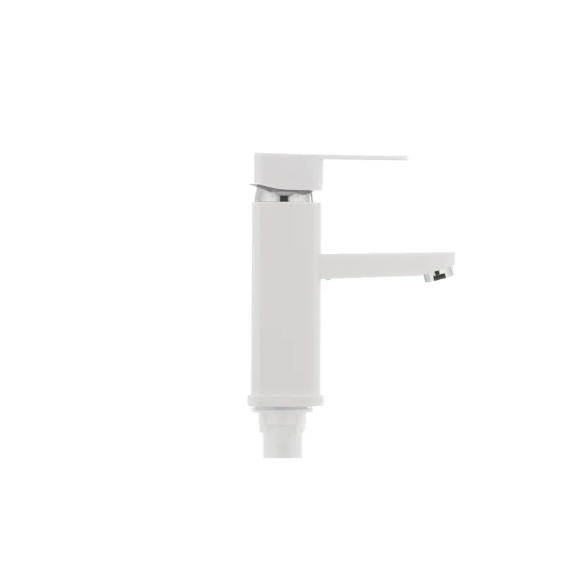 Змішувач для умивальника Plamix Kub-001 білий (без підводки) (PM0008)
