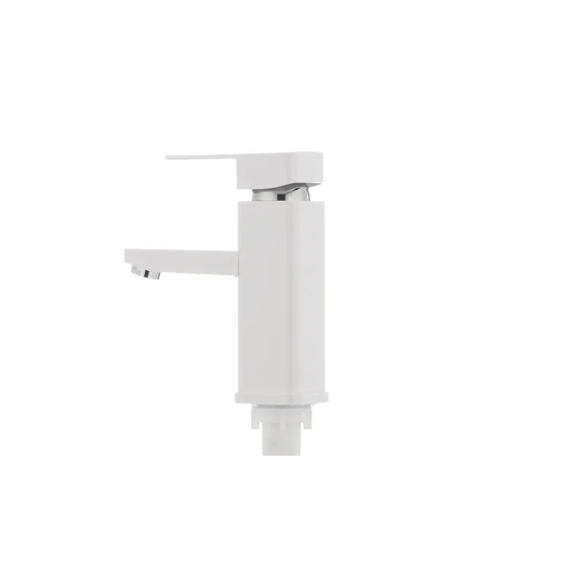 Змішувач для умивальника Plamix Kub-001 білий (без підводки) (PM0008)