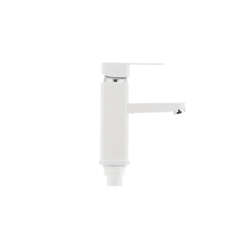 Змішувач для умивальника Plamix Kub-001 білий (без підводки) (PM0008)