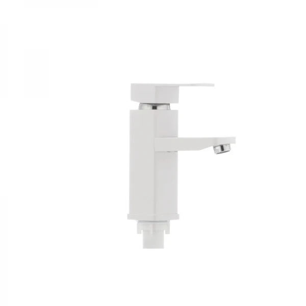 Смеситель для умывальника Plamix Kub-001 белый (без подводки) (PM0008)