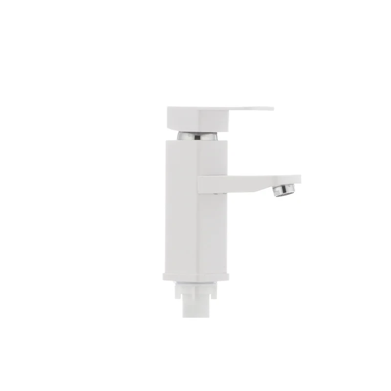 Змішувач для умивальника Plamix Kub-001 білий (без підводки) (PM0008)