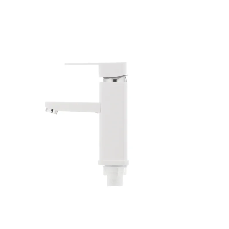 Змішувач для умивальника Plamix Kub-001 білий (без підводки) (PM0008)