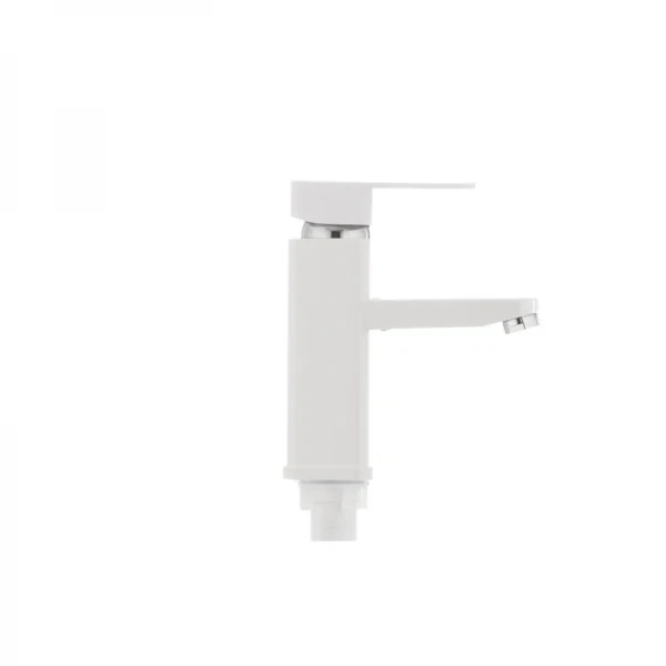 Смеситель для умывальника Plamix Kub-001 белый (без подводки) (PM0008)