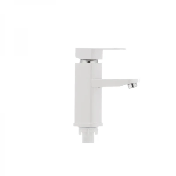 Смеситель для умывальника Plamix Kub-001 белый (без подводки) (PM0008)