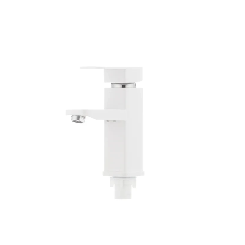 Змішувач для умивальника Plamix Kub-001 білий (без підводки) (PM0008)