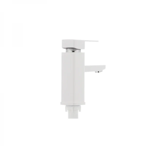 Смеситель для умывальника Plamix Kub-001 белый (без подводки) (PM0008)