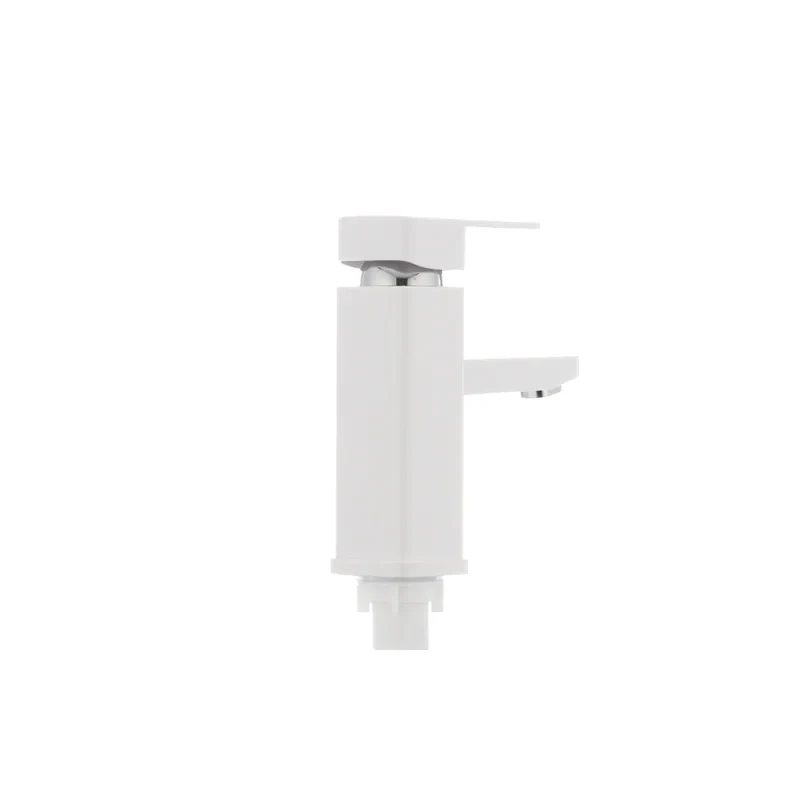 Змішувач для умивальника Plamix Kub-001 білий (без підводки) (PM0008)