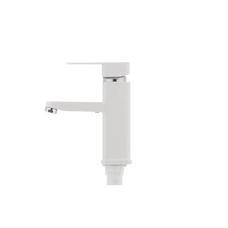 Змішувач для умивальника Plamix Kub-001 білий (без підводки) (PM0008)