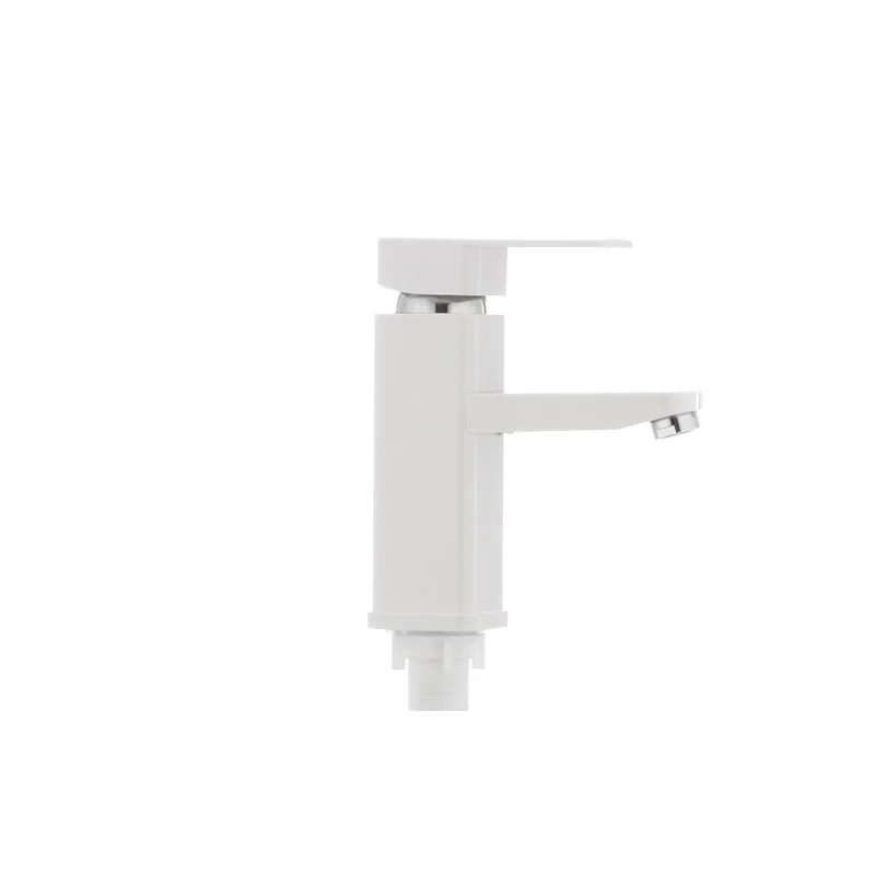 Змішувач для умивальника Plamix Kub-001 білий (без підводки) (PM0008)
