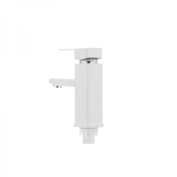 Смеситель для умывальника Plamix Kub-001 белый (без подводки) (PM0008)