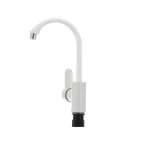 Смеситель для кухни Plamix Leon-011 белый (без подводки) (PM0009)