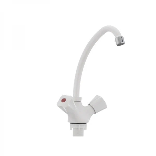 Смеситель для кухни Plamix Omega-271 белый (без подводки) (PM0020)