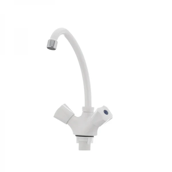 Смеситель для кухни Plamix Omega-271 белый (без подводки) (PM0020)