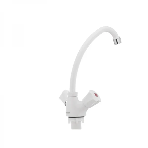 Смеситель для кухни Plamix Omega-271 белый (без подводки) (PM0020)
