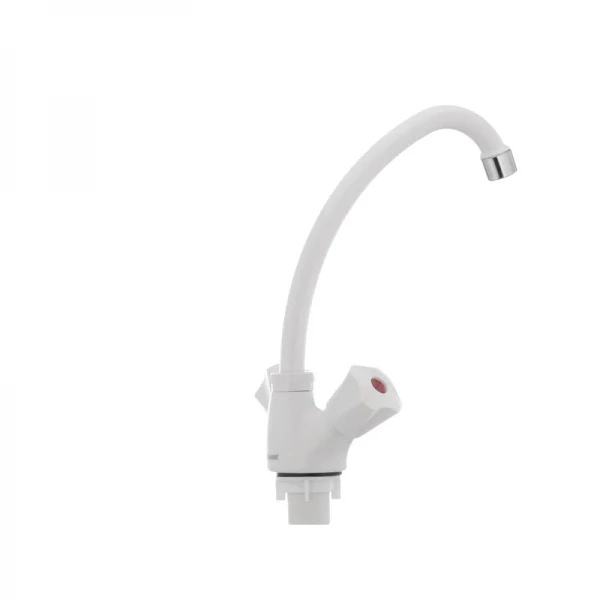 Смеситель для кухни Plamix Omega-271 белый (без подводки) (PM0020)