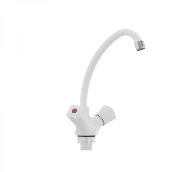 Смеситель для кухни Plamix Omega-271 белый (без подводки) (PM0020)