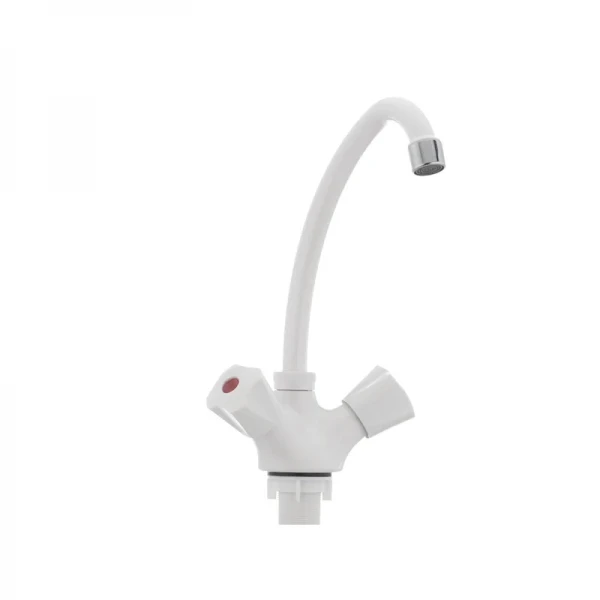 Смеситель для кухни Plamix Omega-271 белый (без подводки) (PM0020)