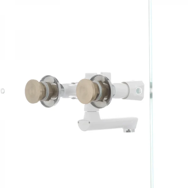 Змішувач для ванни PLAMIX Omega-142 білий з abs-пластику, двовентильний (PM0021)