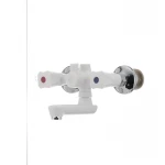 Змішувач для ванни PLAMIX Omega-142 білий з abs-пластику, двовентильний (PM0021)