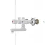 Змішувач для ванни PLAMIX Omega-142 білий з abs-пластику, двовентильний (PM0021)