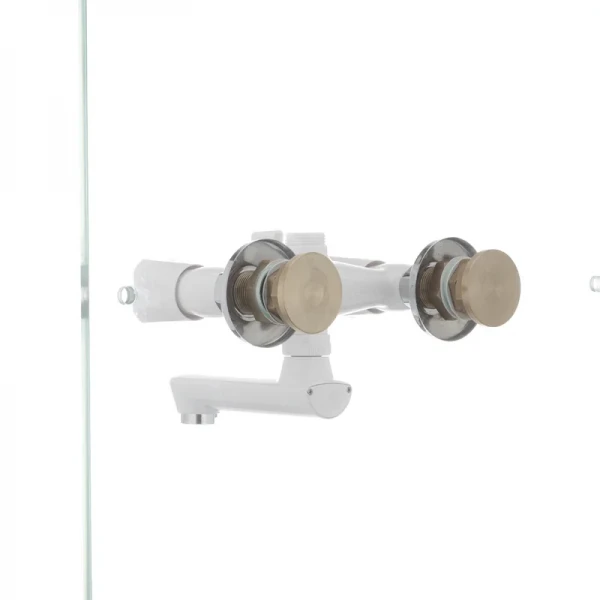 Змішувач для ванни PLAMIX Omega-142 білий з abs-пластику, двовентильний (PM0021)