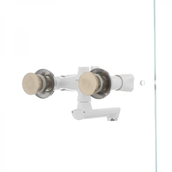 Змішувач для ванни PLAMIX Omega-142 білий з abs-пластику, двовентильний (PM0021)