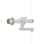 Змішувач для ванни PLAMIX Omega-142 білий з abs-пластику, двовентильний (PM0021)
