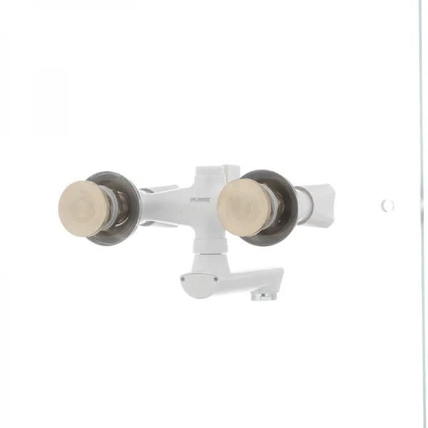 Змішувач для ванни PLAMIX Omega-142 білий з abs-пластику, двовентильний (PM0021)