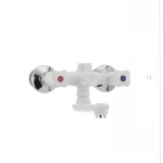 Змішувач для ванни PLAMIX Omega-142 білий з abs-пластику, двовентильний (PM0021)