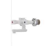 Змішувач для ванни PLAMIX Omega-142 білий з abs-пластику, двовентильний (PM0021)