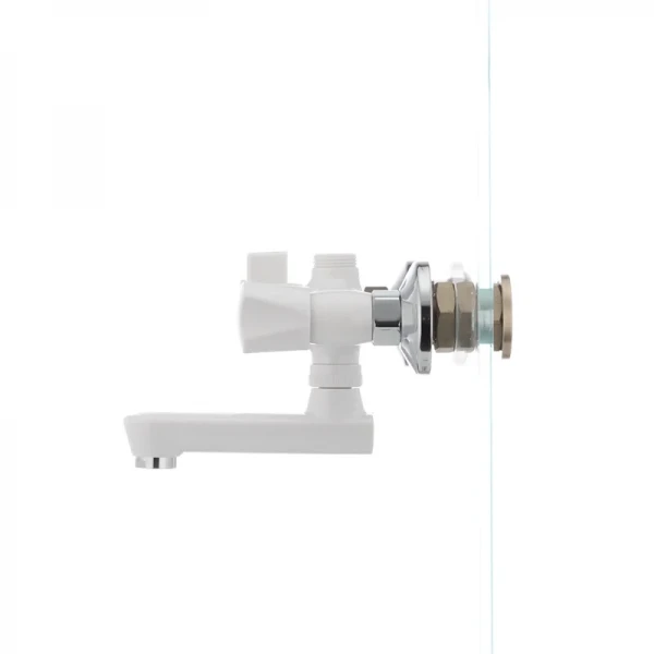 Змішувач для ванни PLAMIX Omega-142 білий з abs-пластику, двовентильний (PM0021)