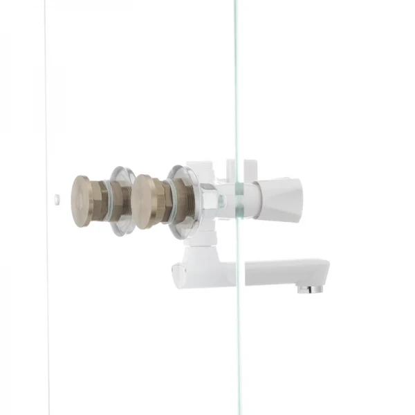 Змішувач для ванни PLAMIX Omega-142 білий з abs-пластику, двовентильний (PM0021)