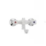 Змішувач для ванни PLAMIX Omega-142 білий з abs-пластику, двовентильний (PM0021)