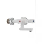 Змішувач для ванни PLAMIX Omega-142 білий з abs-пластику, двовентильний (PM0021)