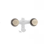 Змішувач для ванни PLAMIX Omega-142 білий з abs-пластику, двовентильний (PM0021)