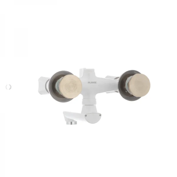 Змішувач для ванни PLAMIX Omega-142 білий з abs-пластику, двовентильний (PM0021)