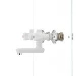 Змішувач для ванни PLAMIX Omega-142 білий з abs-пластику, двовентильний (PM0021)