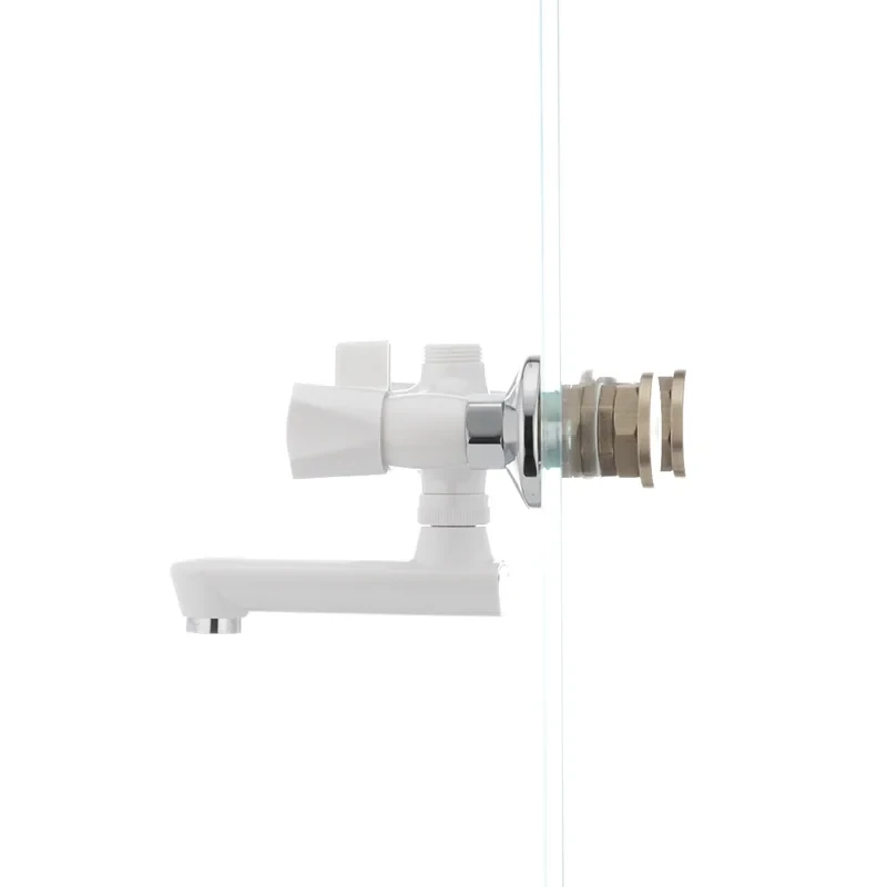 Смеситель для ванны Plamix Omega-142 белый (без шланга и лейки) (PM0021)