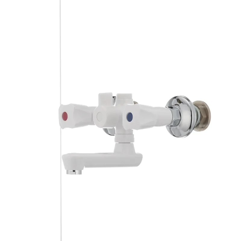 Смеситель для ванны Plamix Omega-142 белый (без шланга и лейки) (PM0021)