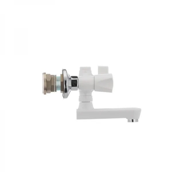 Смеситель для ванны Plamix Omega-142 белый (без шланга и лейки) (PM0021)