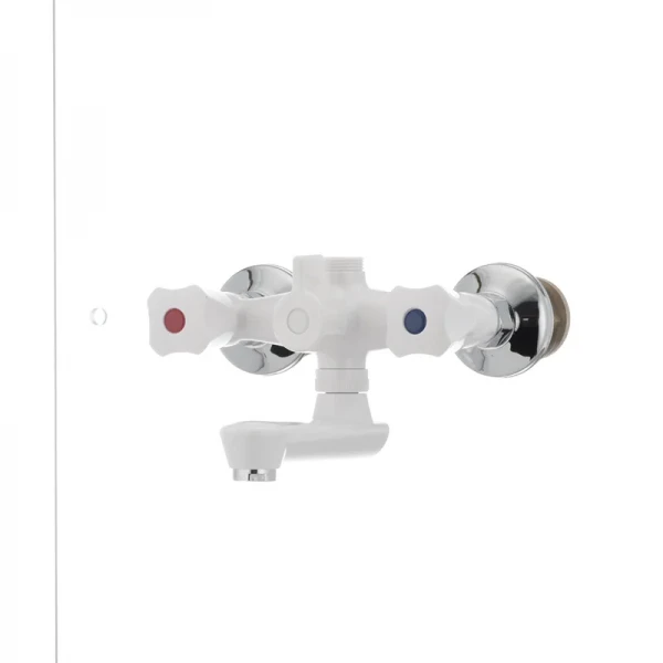 Смеситель для ванны Plamix Omega-142 белый (без шланга и лейки) (PM0021)